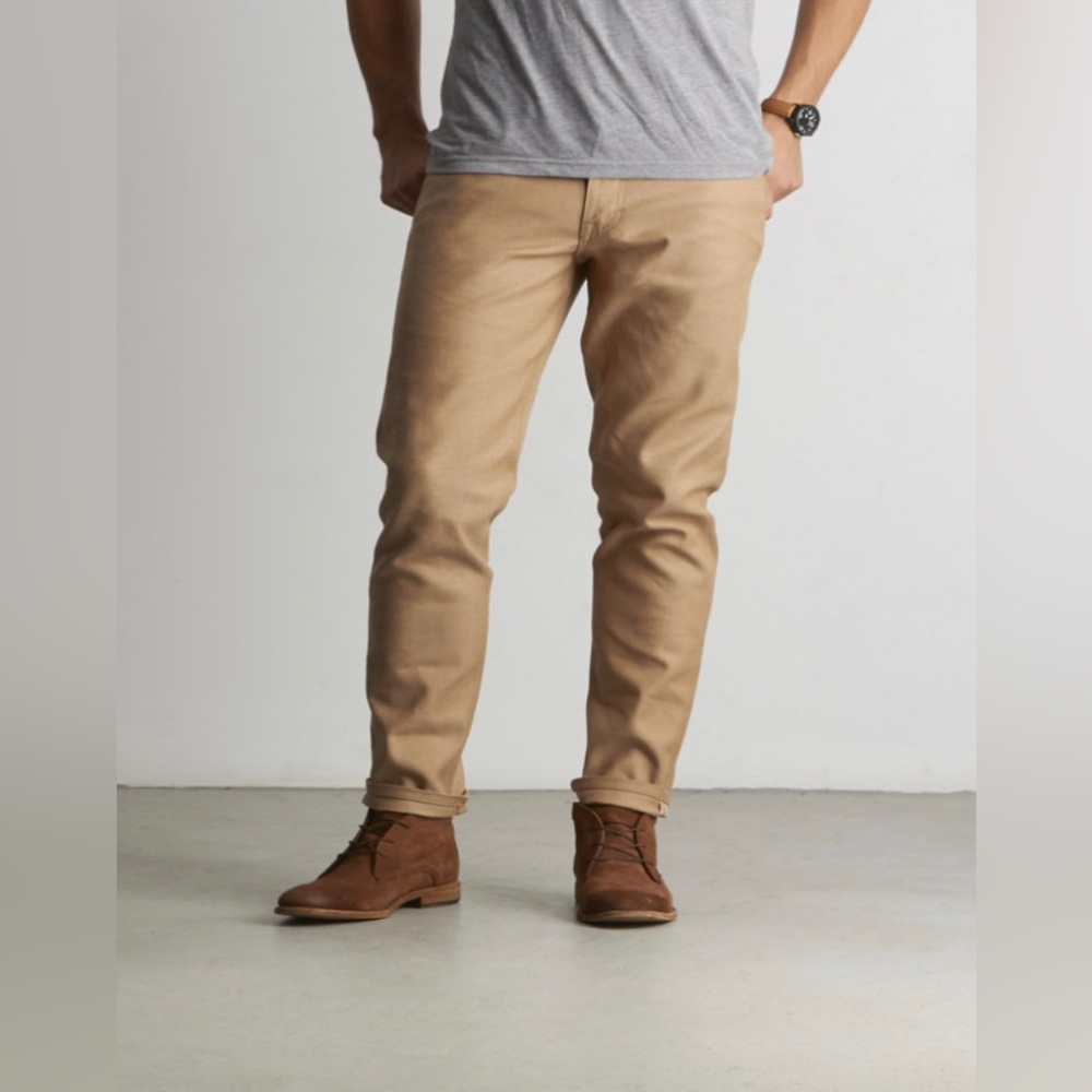 Goodale Men’s Tan Button Fly Jeans